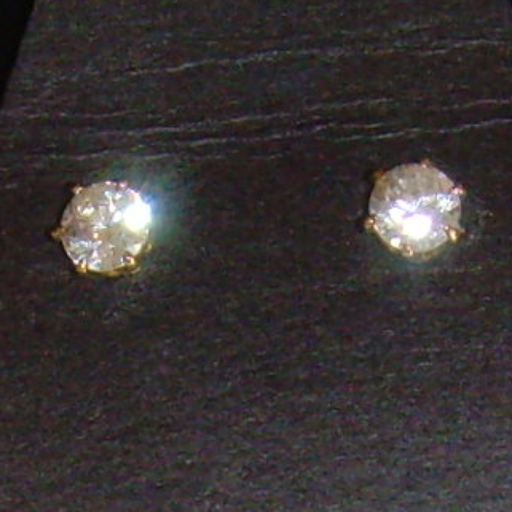 House Of Nikolas Gold-Tone And Cubic Zirconia Stud Earrings